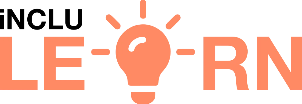 IncluLearn Logo - A colorful book with a graduation cap